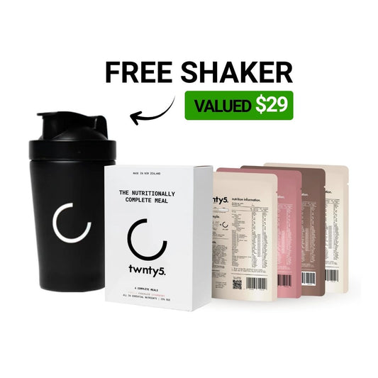Starter bundle with promotion for a free stainless steel shaker offer.